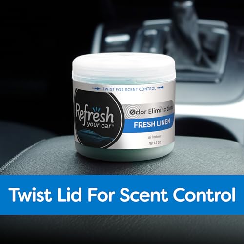 RefreshYourCar Refresh Your Car Scented Gel Car Air Freshener, Fresh Linen Car Scent - Image 4