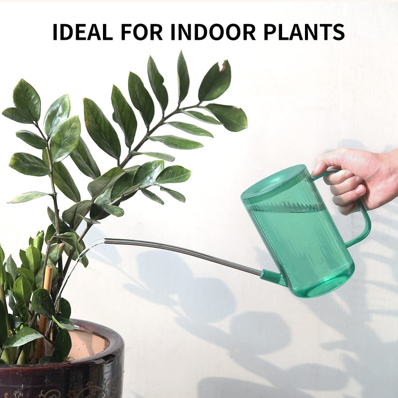 ONEDONE Watering Can Indoor Plants - Plant Watering Can 34 OZ, Long Spout Small Watering Can for House Plants Garden Potted Flowers with Spray Bottle, Squeeze Bottle Green - Image 2