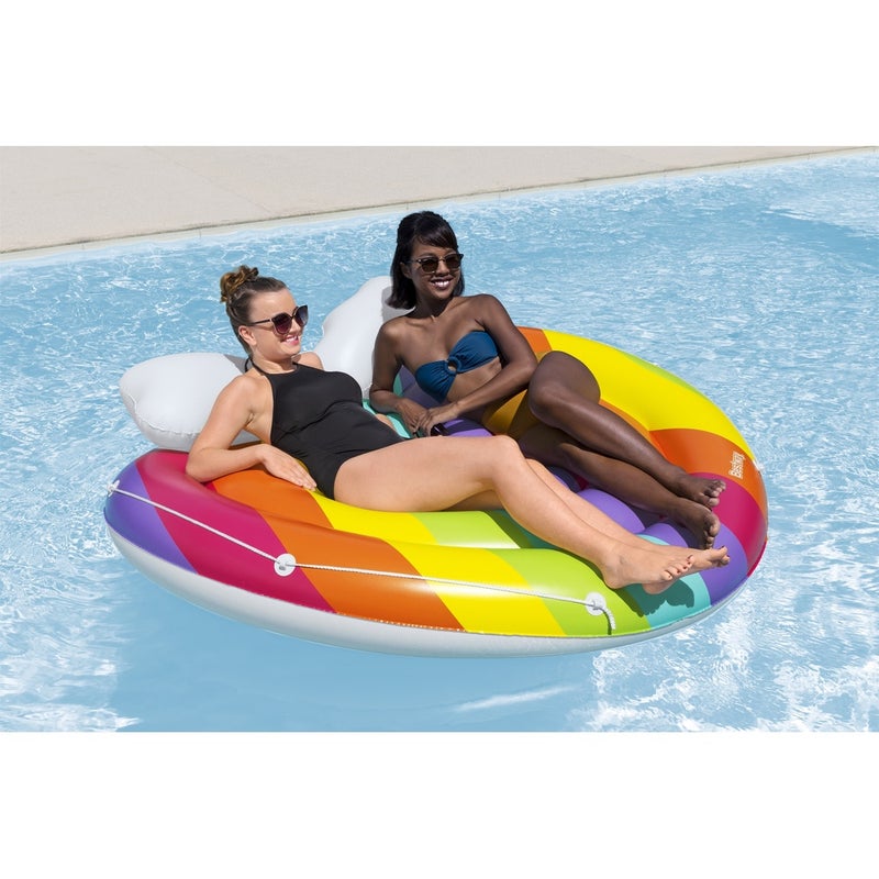 Bestway - Rainbow Dreams 2-Person Inflatable Pool Island 175x163 cm - 43722 - Image 4