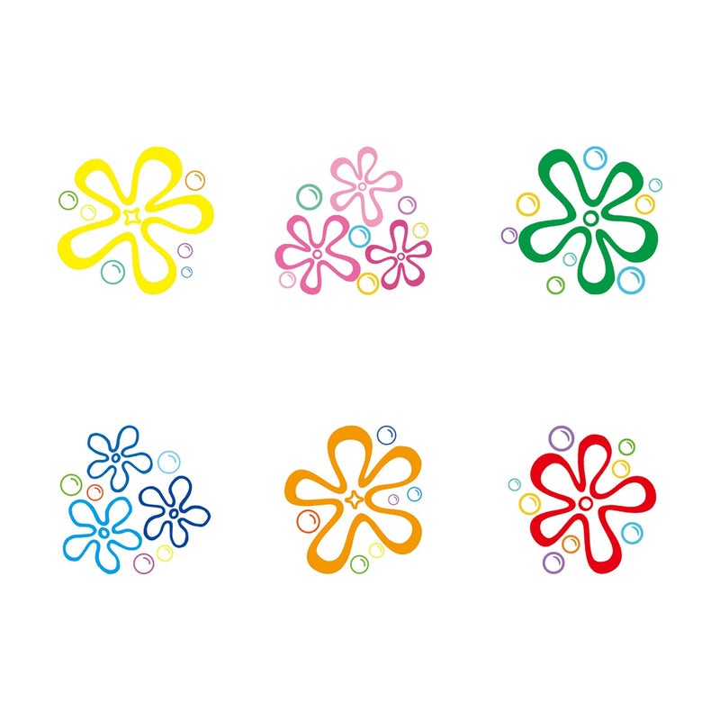 OUYANS Flower Bubble Decorations Hanging Swirls Under The Sea Birthday Party Decorations for Yellow Cartoon Hanging Swirls Party Supplies - Image 5