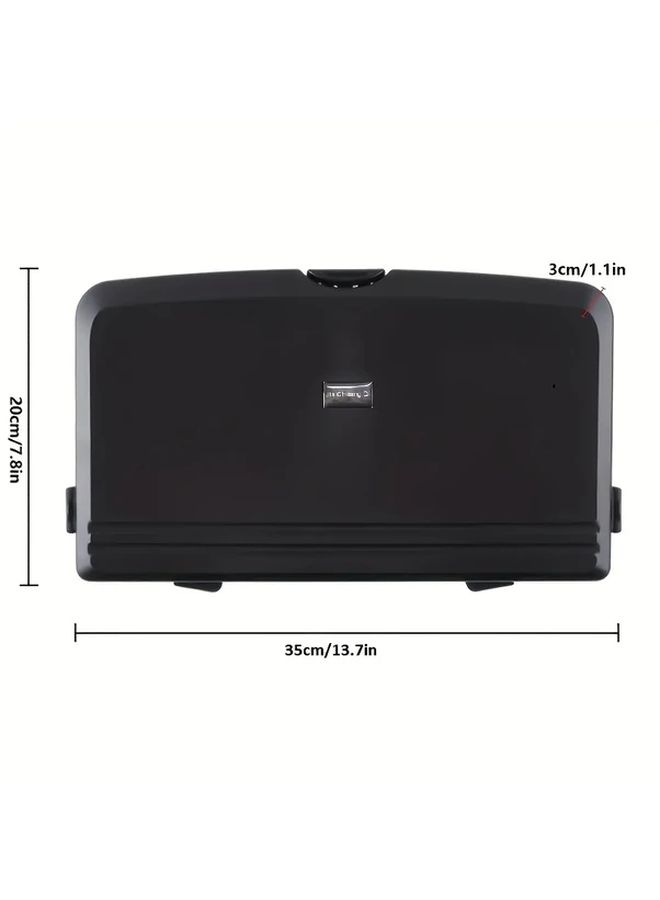 Black Foldable Car Backseat Tray Cup Holder Phone Slot Portable Dining Entertainment - Image 2