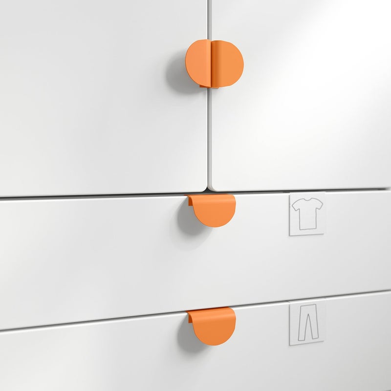 Baitique Clip-On Cabinet Handle, Orange, 60 mm, Set of 2 - Image 3