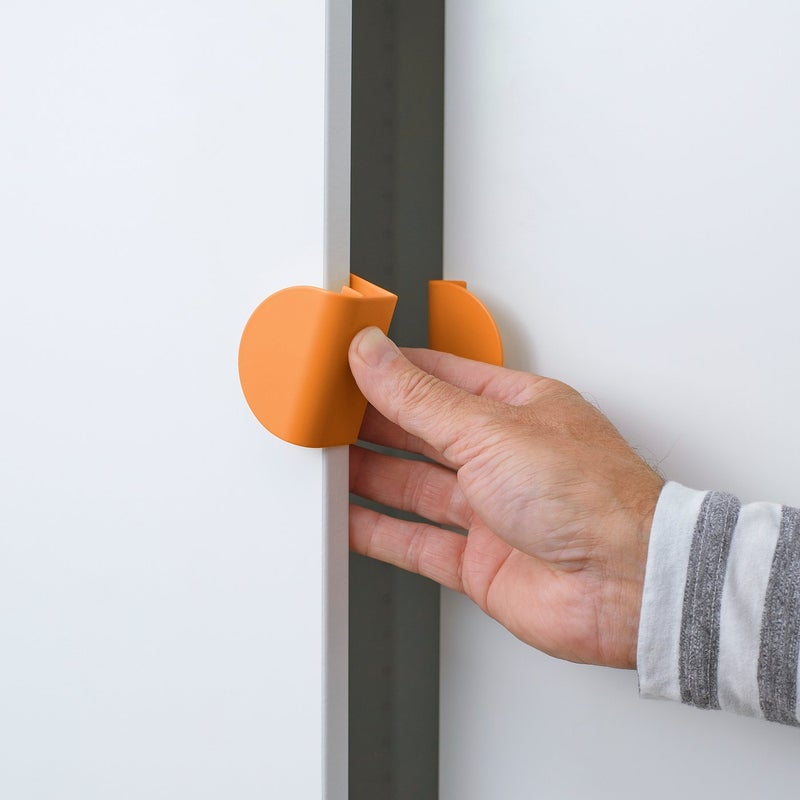 Baitique Clip-On Cabinet Handle, Orange, 60 mm, Set of 2 - Image 2