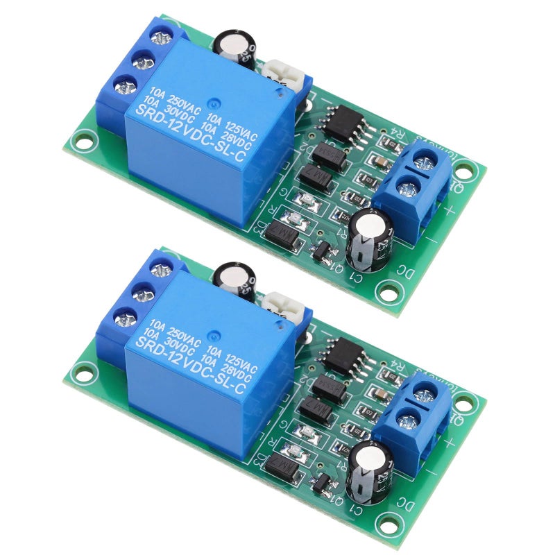 Create idea 2PCS DC 12V Time Delay Relay Module 55x28x184mm 060 Seconds Adjustable Time Delay Timer Relay Delay Controller Board for Home Automotive Electronics