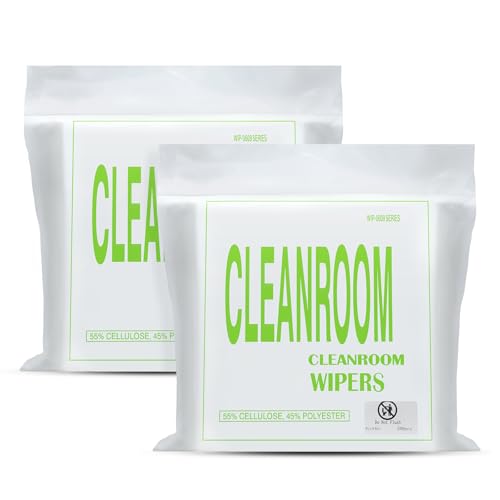 GLTL 8"x8" Cleanroom Wipers (Pack of 400) - Lint-Free Highly Absorbent Fabric for Electronics Manufacturing, PCB, SMT, Labs, Semiconductor & Printing Industries - Image 1