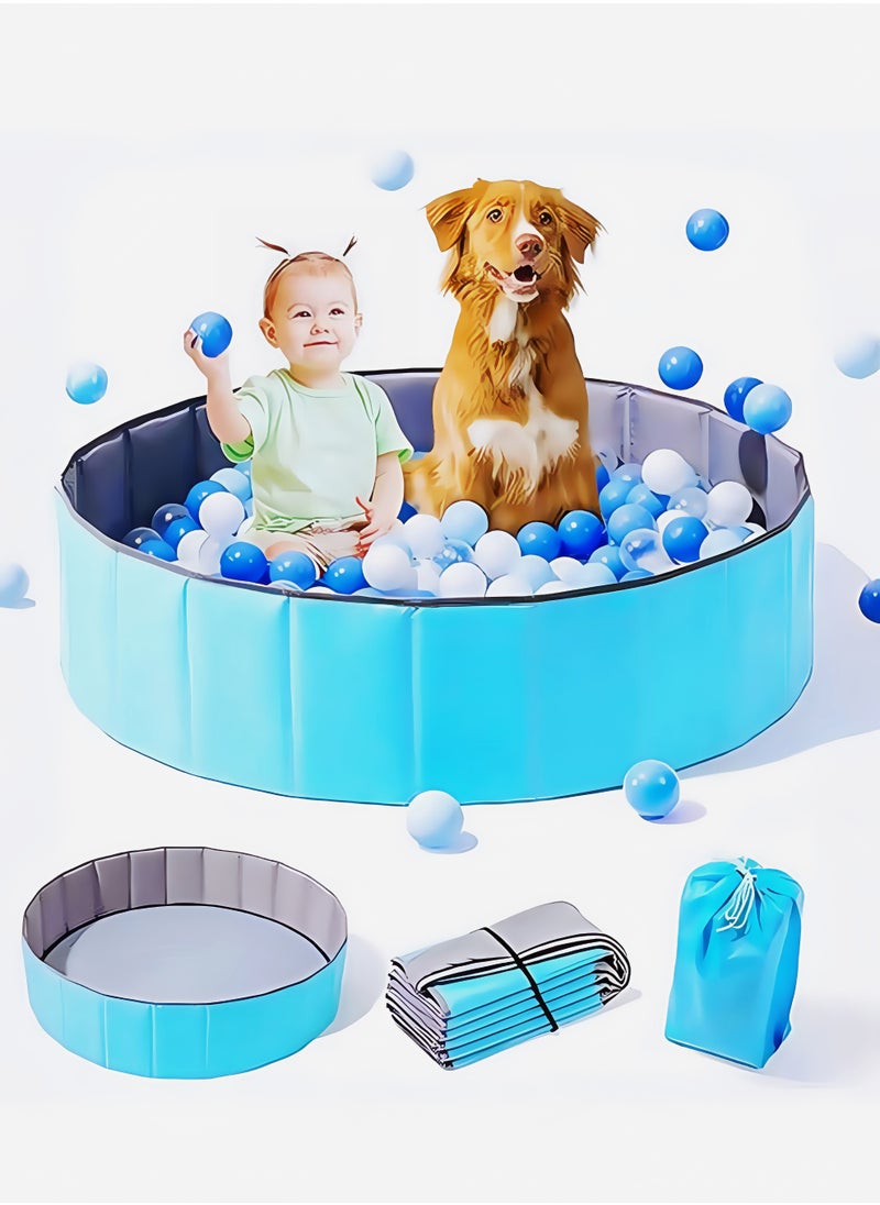Berma Baby - Large Ball Pit for Toddlers - Baby Ball Pit with Pop-Up Play Mat, Portable Foldable Kids Ball Pit, Baby Play Pit, Indoor and Outdoor Use, Holds Over 800 Balls (Balls Not Included) (Blue) - Image 1