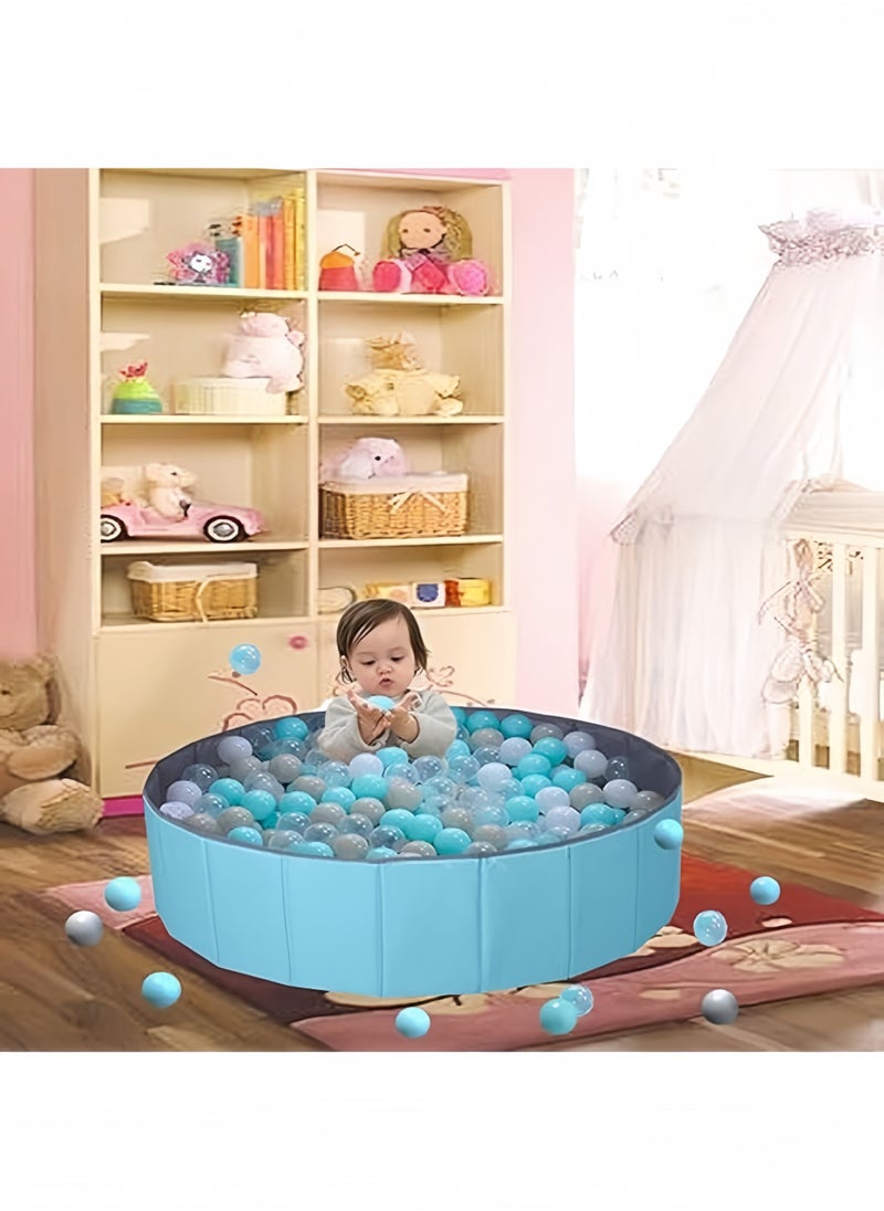 Berma Baby - Large Ball Pit for Toddlers - Baby Ball Pit with Pop-Up Play Mat, Portable Foldable Kids Ball Pit, Baby Play Pit, Indoor and Outdoor Use, Holds Over 800 Balls (Balls Not Included) (Blue) - Image 1
