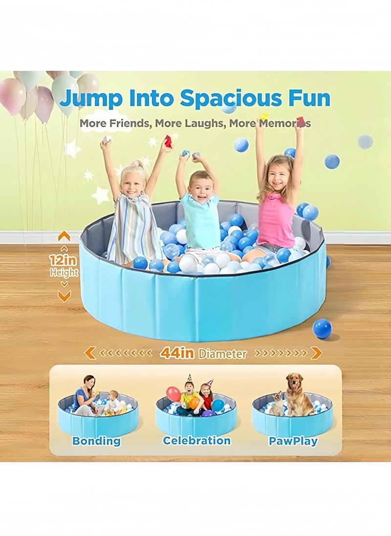 Berma Baby - Large Ball Pit for Toddlers - Baby Ball Pit with Pop-Up Play Mat, Portable Foldable Kids Ball Pit, Baby Play Pit, Indoor and Outdoor Use, Holds Over 800 Balls (Balls Not Included) (Blue) - Image 1