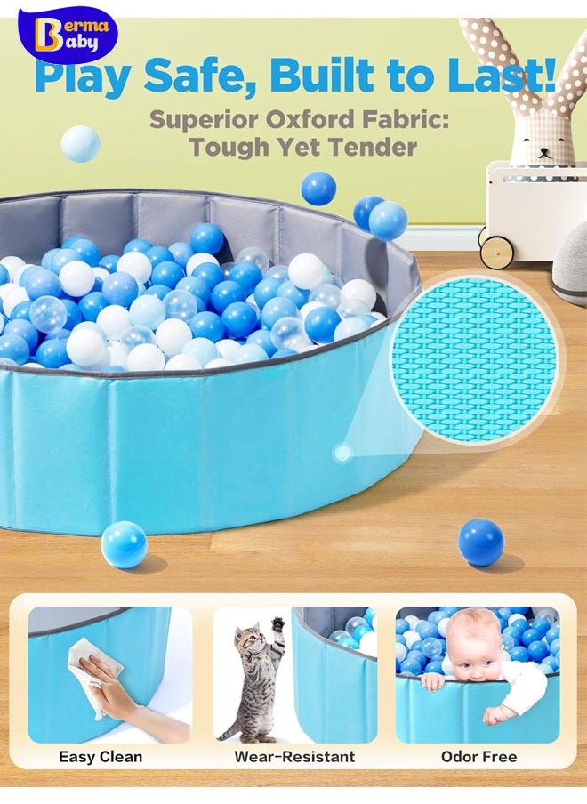 Large Ball Pit for Toddlers -  Baby Ball Pit with Pop-Up Playmat, Portable and Foldable Kids Ball Pit, Dog Play Pit, Indoor and Outdoor Use, Hold Over 800 Balls, Balls Not Include (Blue) - pzsku/ZF50E1C7DED6794F80F28Z/45/_/1731046056/1a74b2f9-0bef-450b-9264-a0d3b6d85e30