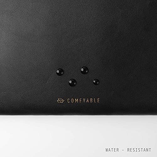 Comfyable Slim Protective Laptop Sleeve 14 Inch Snugly Compatible with MacBook Pro 14-inch M5 M4 M3 M2 M1 Pro/Max 2025, PU Leather Bag Waterproof Cover Notebook Computer Case for Mac, Black - Image 4