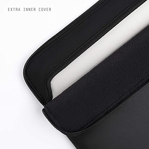 Comfyable Slim Protective Laptop Sleeve 14 Inch Snugly Compatible with MacBook Pro 14-inch M5 M4 M3 M2 M1 Pro/Max 2025, PU Leather Bag Waterproof Cover Notebook Computer Case for Mac, Black - Image 3