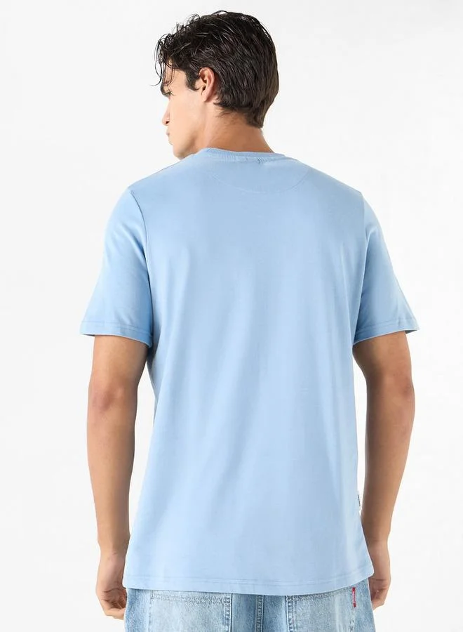 STARTER Starter Typographic Print Crew Neck T-Shirt with Short Sleeves