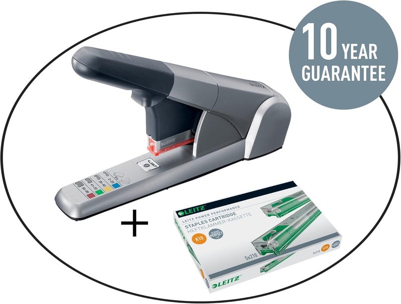 LEITZ 55930000 K10 Power Performance Stapler Cartridge, Strong Steel, 1050 Staples, Length 10 mm, 55 Sheet Capacity Sand resistant - Image 4