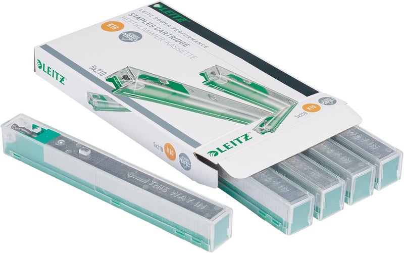 LEITZ 55930000 K10 Power Performance Stapler Cartridge, Strong Steel, 1050 Staples, Length 10 mm, 55 Sheet Capacity Sand resistant - Image 5