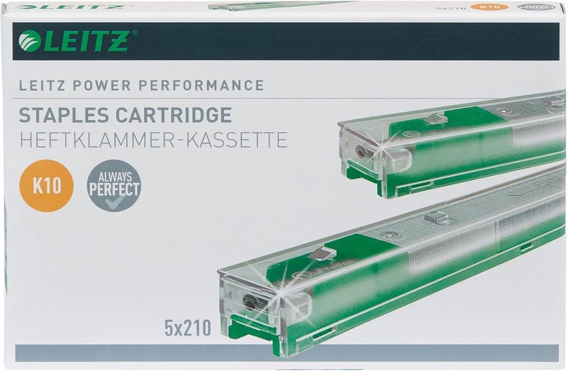 LEITZ 55930000 K10 Power Performance Stapler Cartridge, Strong Steel, 1050 Staples, Length 10 mm, 55 Sheet Capacity Sand resistant - Image 2
