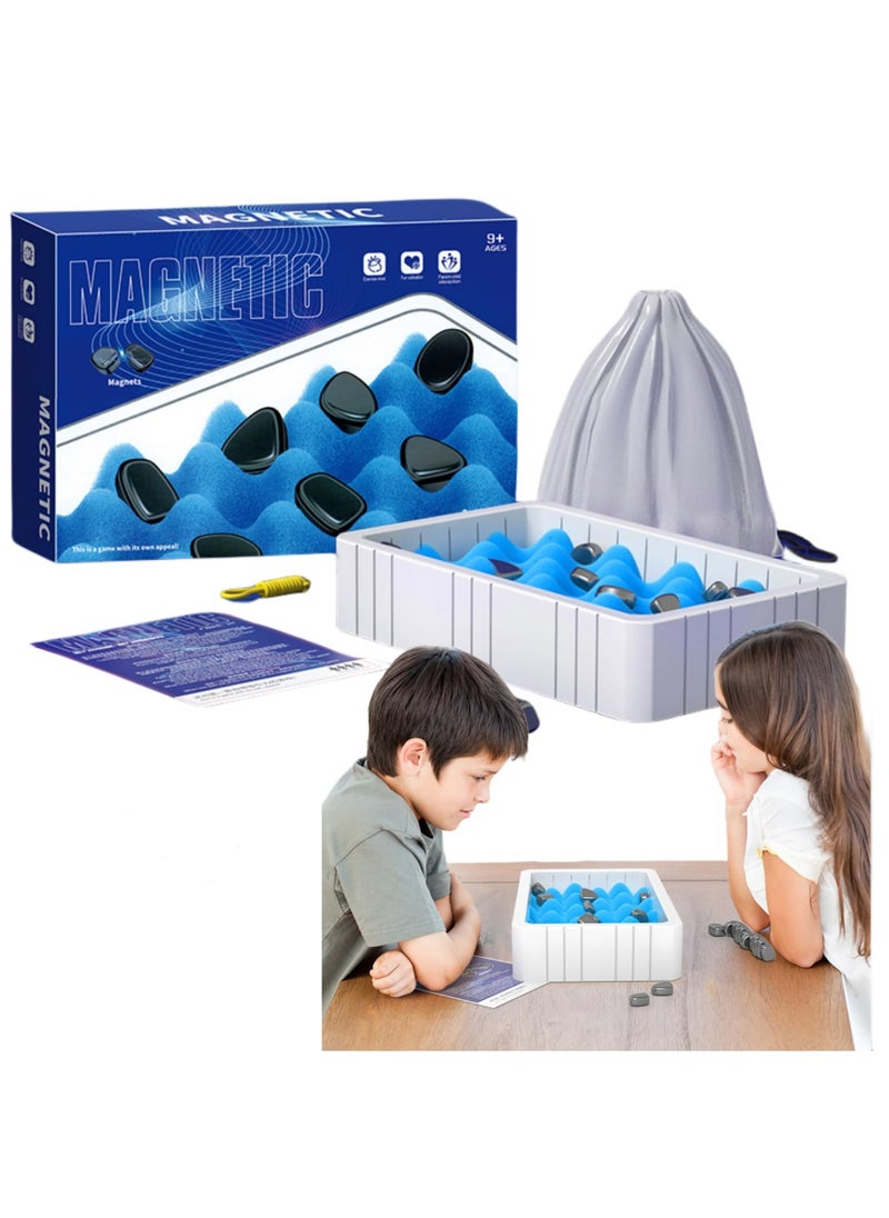 Magnetic Chess Game, Magnet Board Rock Game, Multiplayer Table Top Strategy Magnet Game Pieces Portable Puzzle Magnetic Battle Chess, for Kids Aged 9+ and Adults Fun Family Party Games  - Image 1