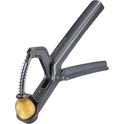 Westmark Olive Pitter Black Edition Practical Handheld Device with Spring AluminiumCoated Olivus 169 x 105 x 27 cm Anthracite - Image 1