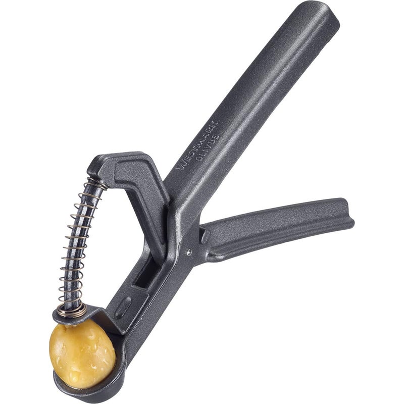 Westmark Olive Pitter Black Edition Practical Handheld Device with Spring AluminiumCoated Olivus 169 x 105 x 27 cm Anthracite - Image 2