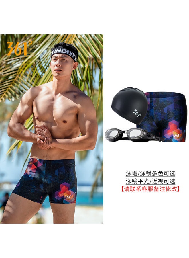 361 Men's Swimming Trunks Anti-embarrassment Swimming Suit For Boys Suit Boxer Swimming Trunks Breathable Plus Size Loose Three-point