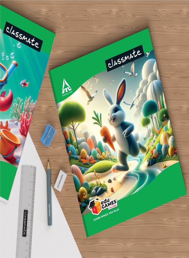 Classmate Short Notebook - Soft Cover, 172 Pages, 190x155mm, Single Line - Pack of 12 - Image 2