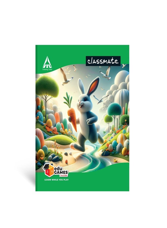 Classmate Short Notebook - Soft Cover, 172 Pages, 190x155mm, Single Line - Pack of 12 - Image 1