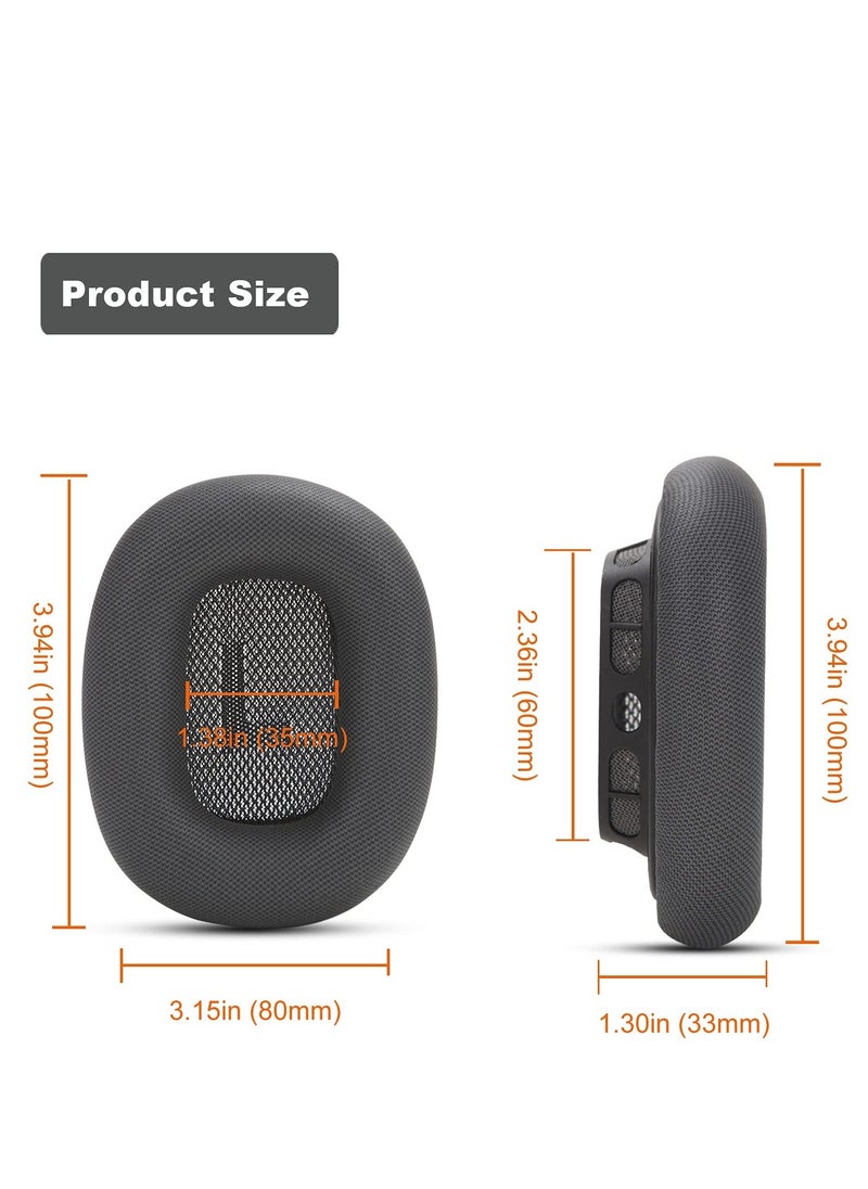Generic - Ear Pads for AirPods Max Earmuffs, Headband Ear Cups Replacement Sponge Cover Cloth Ear Cushion Cover Magnetic Headphone Accessories with Knitted Mesh, Memory Foam, Green - Image 1