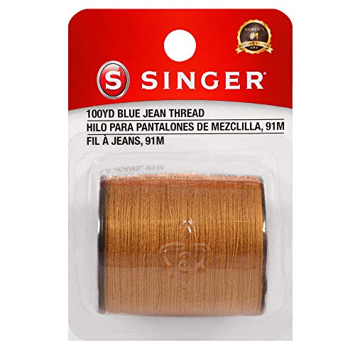 SINGER 67120 Blue Jean Thread, 100 Yards, Old Gold - Image 1