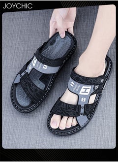 Men Trendy Outdoor Slippers Personalized Dual-purpose Sandals Household Anti-slip Breathable Summer Beach Sandals Black - pzsku/ZF50E66DE484B75495A8FZ/45/_/1715418538/14b0d182-e784-4307-9981-73dde53864ff