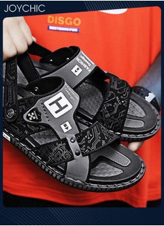 Men Trendy Outdoor Slippers Personalized Dual-purpose Sandals Household Anti-slip Breathable Summer Beach Sandals Black - pzsku/ZF50E66DE484B75495A8FZ/45/_/1715418584/40801321-b32c-451f-bf5c-d82d3c5bce8e