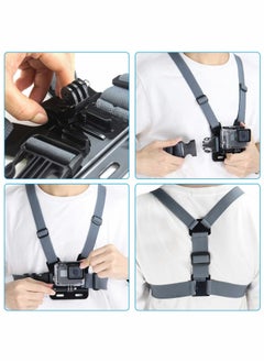 Y&D Camera Chest Mount Strap Harness Fit for AKASO DJI Osmo Adjustable Chesty Elastic Cell Phone with Sports Installation Bracket kit  - Image 5