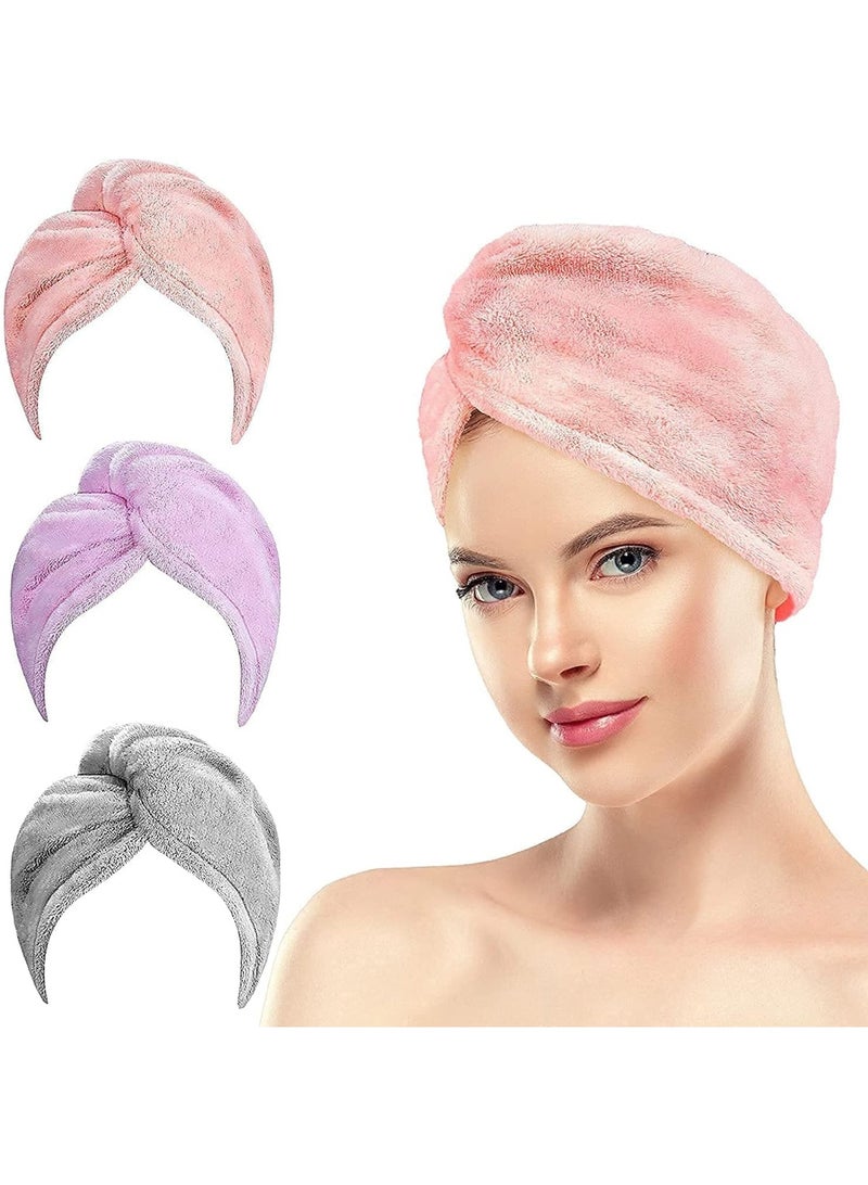 Luxury Microfiber Hair Wrapper – Quick Dry Hair Towel Turban for Women & Girls – Soft Hair Drying Cap for Styling and Sleep – Gentle & Protective Hair Wrap for Frizz-Free, Smooth Hair – Durable, Lightweight, and Fashionable Design - Multicolour Multishapes - Image 2