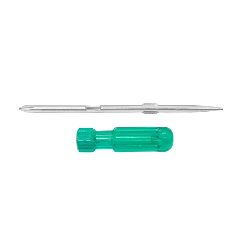 Perf 2-in-1 Screwdriver - Flathead & Phillips, 6.0x100mm, Carbon Steel Blade, Durable Transparent Green Handle, Plated Finish for Home & Professional Use - Image 1