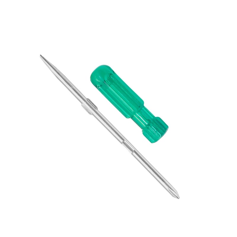 Perf 2-in-1 Screwdriver - Flathead & Phillips, 6.0x100mm, Carbon Steel Blade, Durable Transparent Green Handle, Plated Finish for Home & Professional Use - Image 3