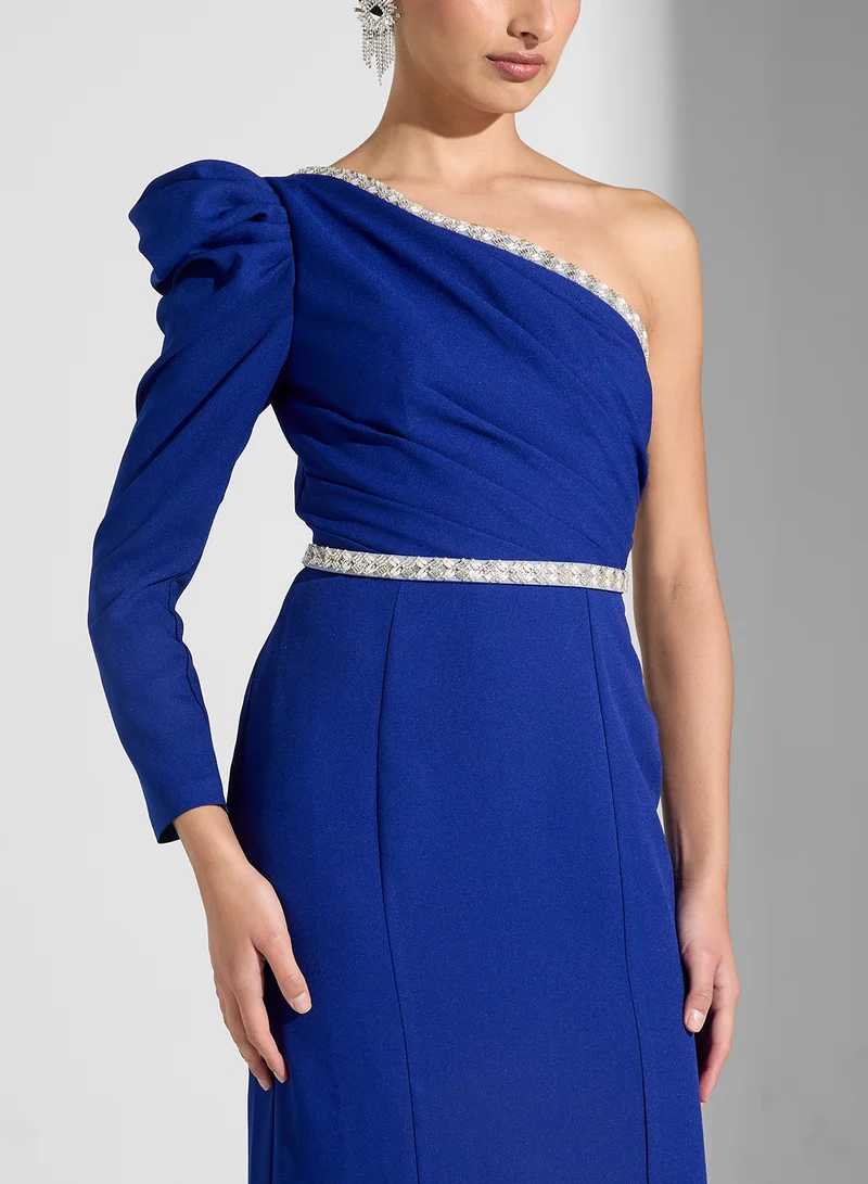 Iyra One-Shoulder Evening Dress
