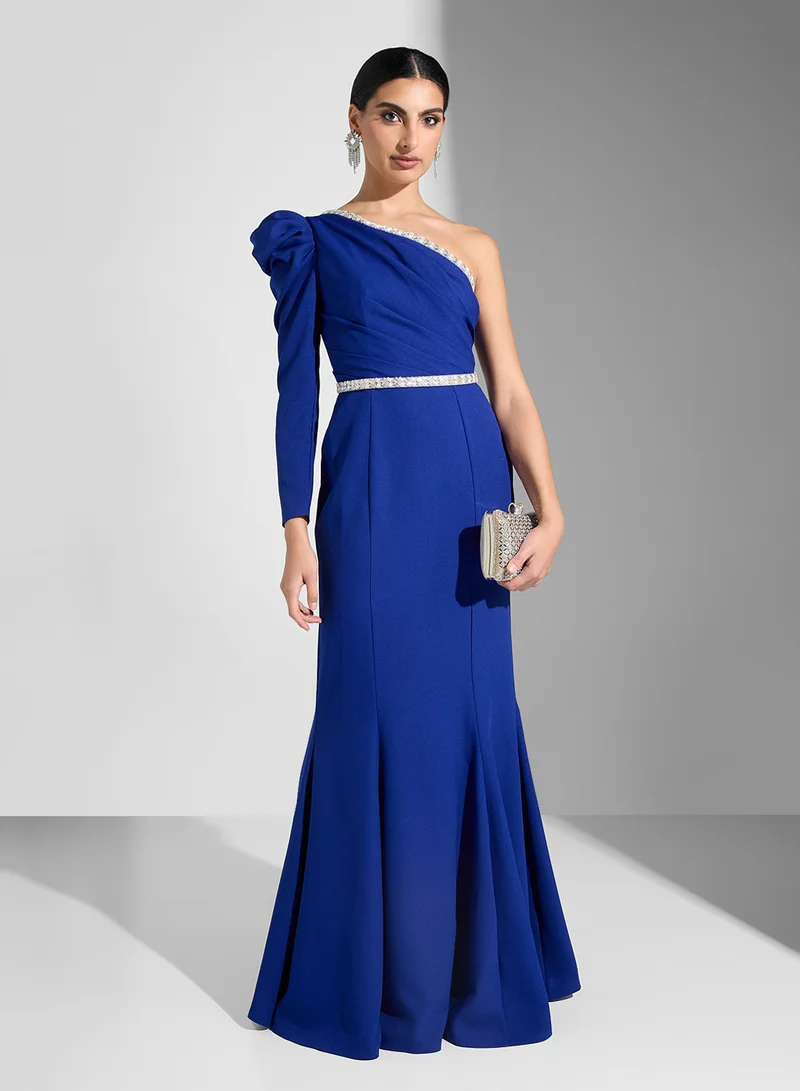 Iyra One-Shoulder Evening Dress