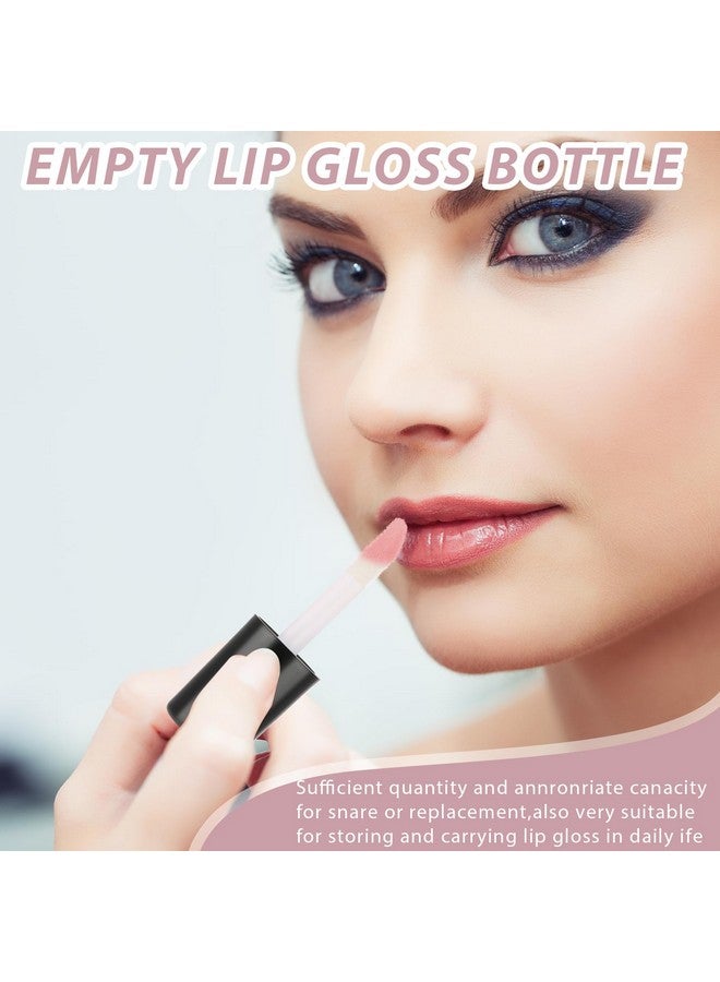 مولين 10 قطع من أنابيب ملمع الشفاه الفارغة من مولين، عبوات مستحضرات تجميل صغيرة قابلة لإعادة التعبئة بسعة 1.2 مل، زجاجات بلسم الشفاه لعينات أحمر الشفاه، بلسم الشفاه (غطاء أنبوب أسود) - Image 5