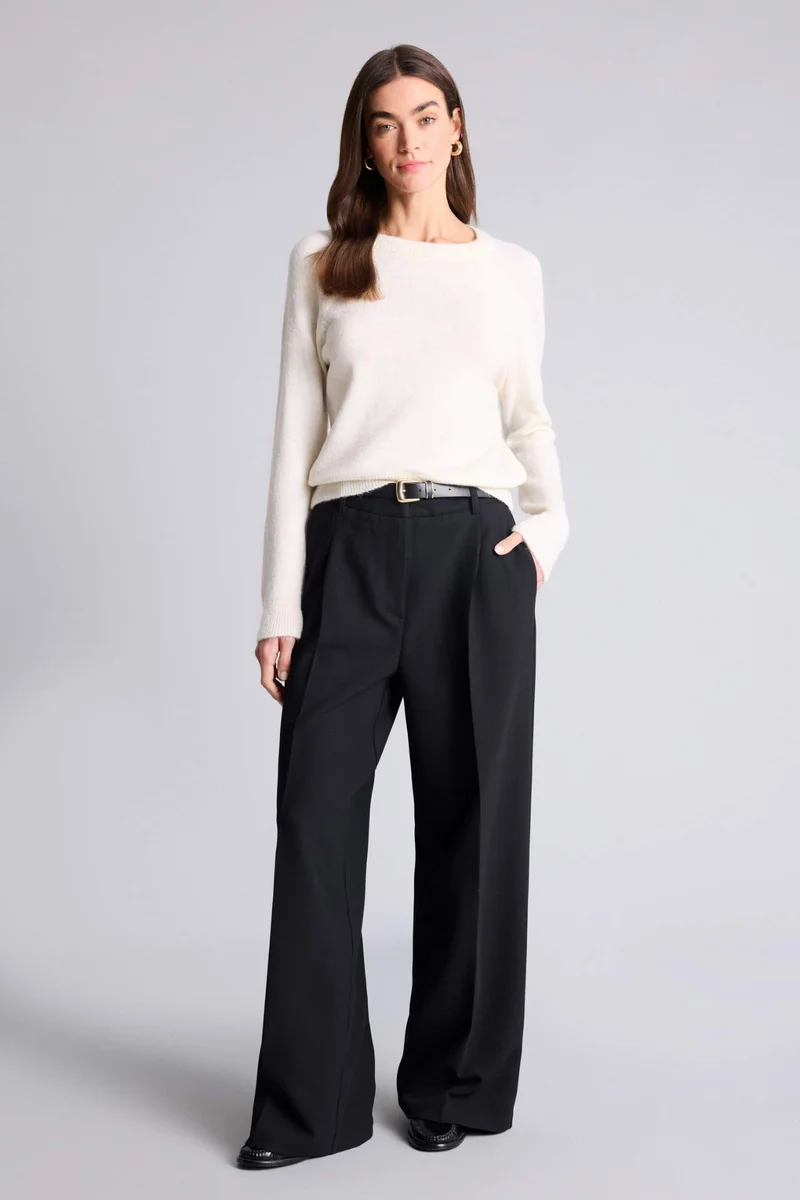 ديفاكتو Regular Fit Crew Neck Basic Soft Touch Knit Pullover