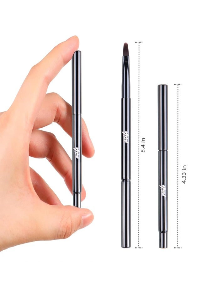 ACOSBRUOP Makeup Brushes Lip brushes Lipliner brushes Black with Cap for Lipstick Lip Golss Travel - Image 2