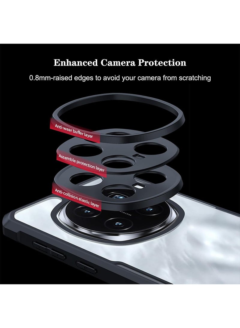 Aookay for Honor Magic 7 Pro Case, 360° Rotatable Magnetic Ring Stand Back Cover, TPU+PC Shockproof Protection Mobile Phone Case, Anti-Yellowing Slim Fit Protective Case (Black) - Image 5