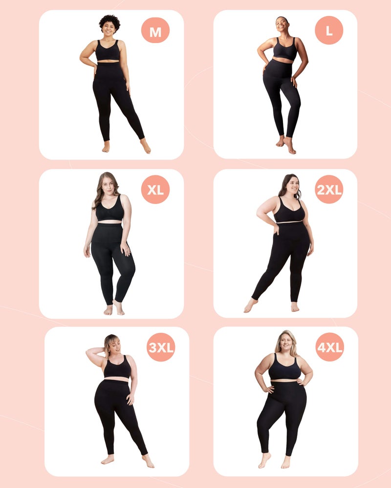 SHAPERMINT High Waisted Tummy Control Compression Leggings for Women - Petite to Plus Size Womens Leggings Non See Through Gray - Image 3
