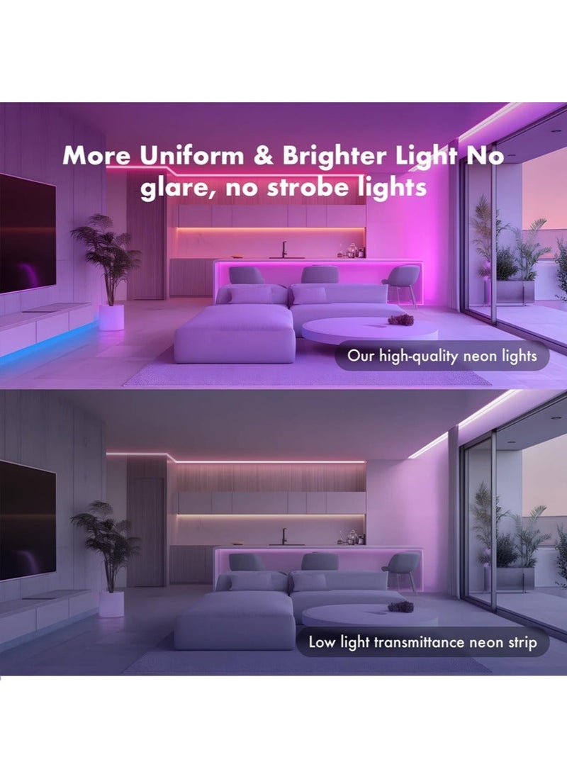 Leon Home Music Sync Neon Light Rope 3m App Controlled with Bluetooth for Home Decor Party Outdoor Use - Image 5