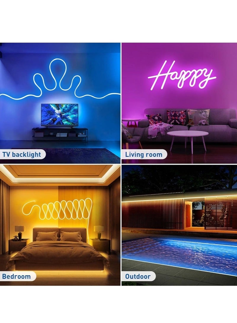 Leon Home Music Sync Neon Light Rope 3m App Controlled with Bluetooth for Home Decor Party Outdoor Use - Image 3