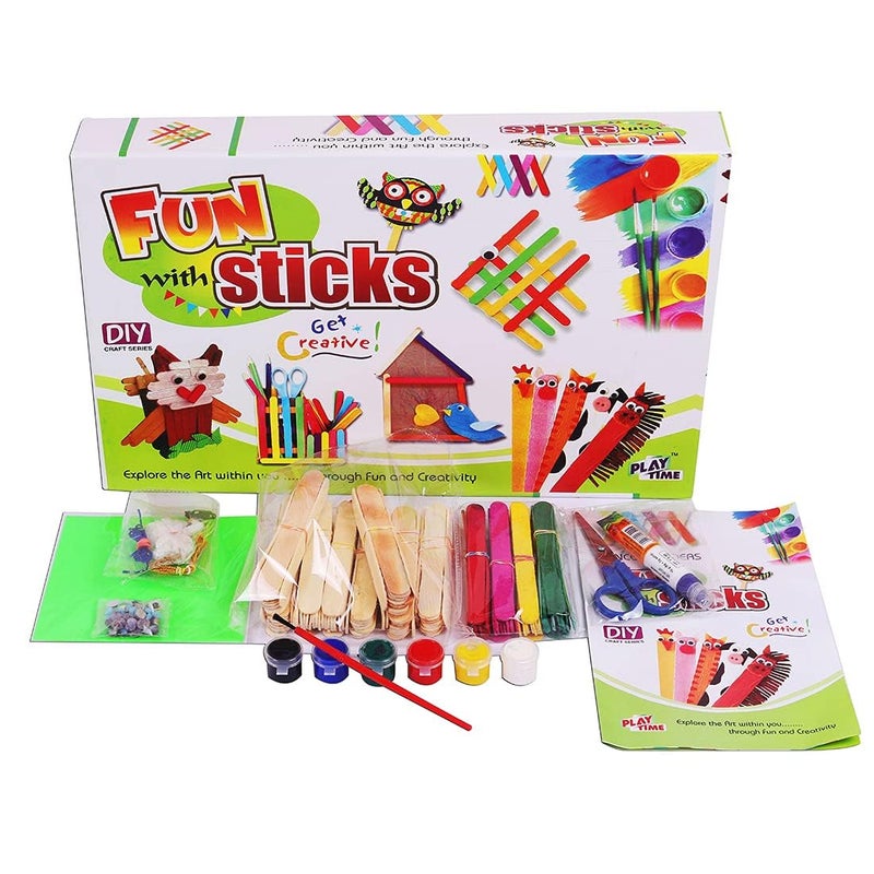 Fun4you Kids Art & Craft Kit Game | Ice Cream Stick for Craft | Art Supplies for Creative Play & Fun Learning for Boys & Girls | Safe & Durable - Image 1
