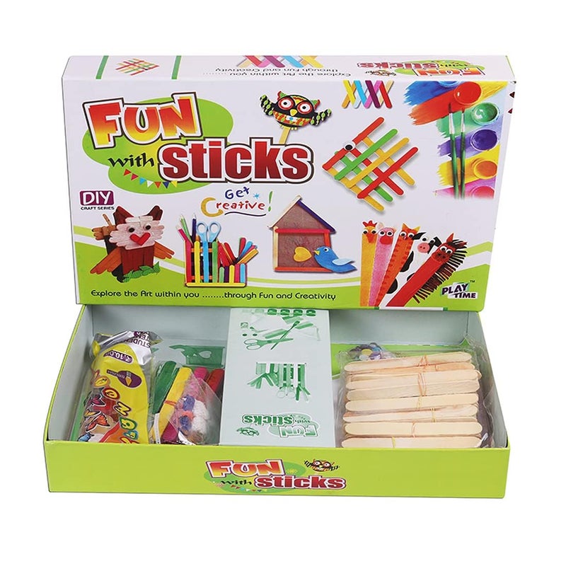 Fun4you Kids Art & Craft Kit Game | Ice Cream Stick for Craft | Art Supplies for Creative Play & Fun Learning for Boys & Girls | Safe & Durable - Image 2