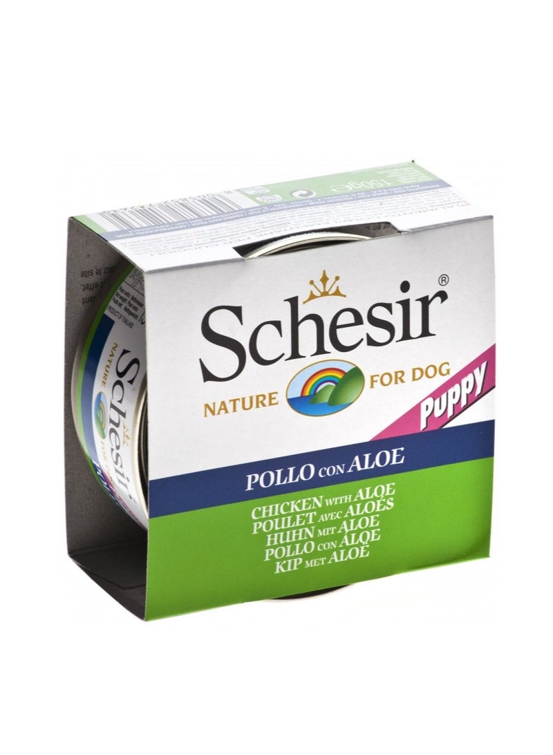 شيسر 18-عبوة 150 جرام من شرائح الدجاج للكلاب الصغيرة مع الصبار