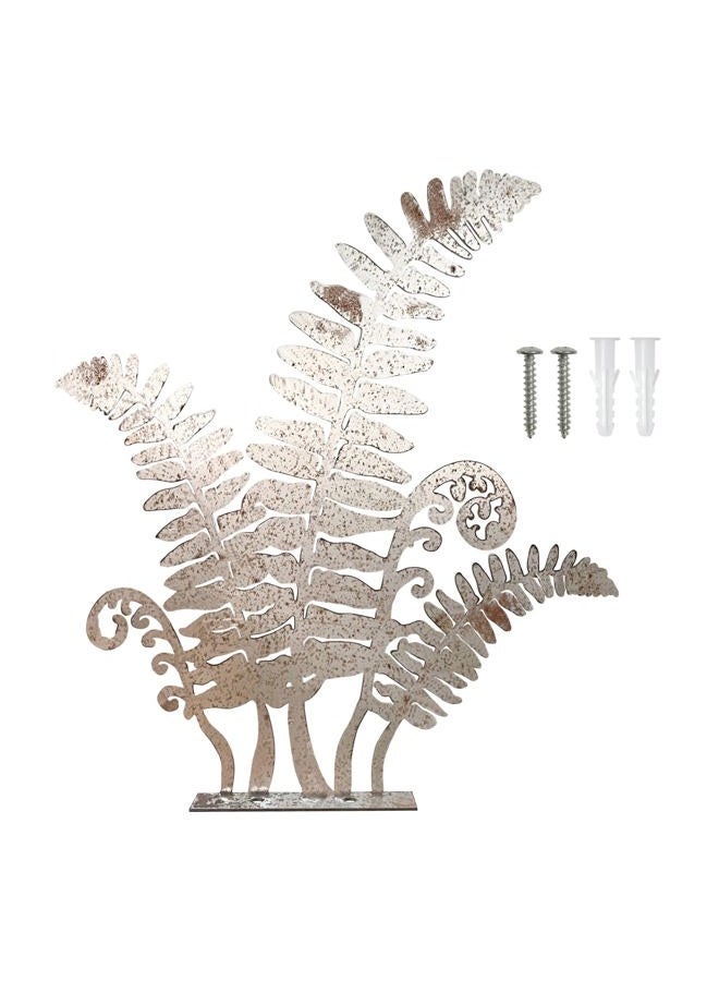 Reagia Rustic Metal Fern Leaf Sculpture, Rusty Art Flower Garden Landscape Garden Decor Gift Rustic Yard Ornament Garden Art Yard Art Sculpture Gift - Image 1