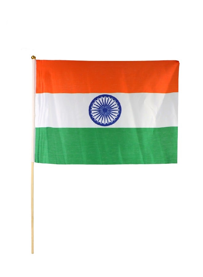 Madhoor India Flag with Plastic Stick 30 x 45 cm - Image 1