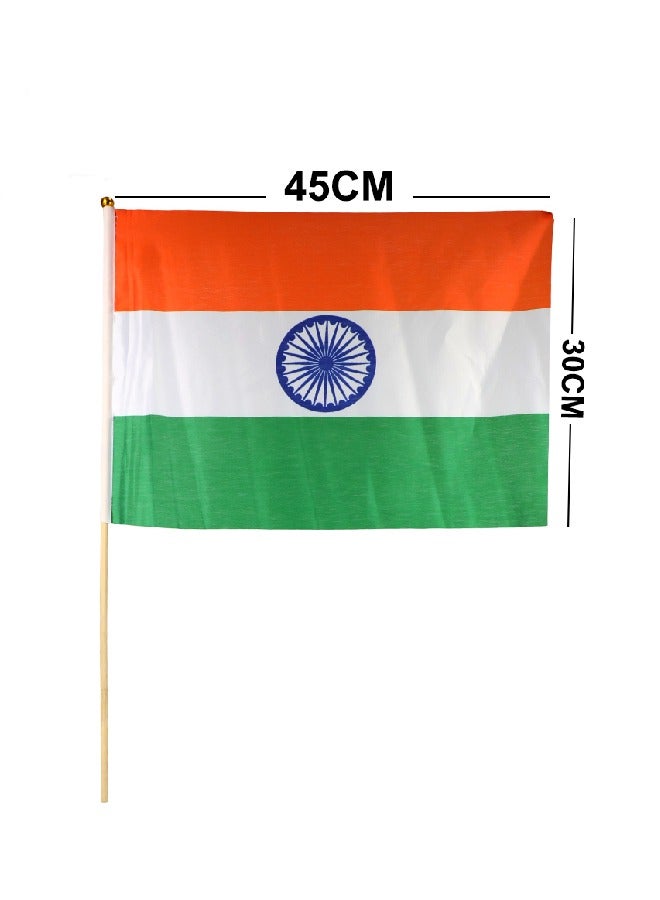 Madhoor India Flag with Plastic Stick 30 x 45 cm - Image 2