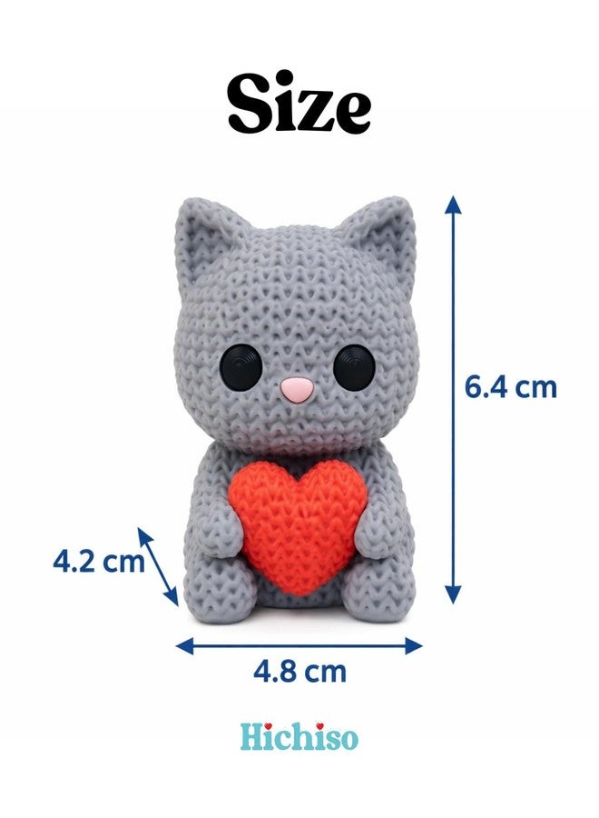 HICHISO Dilli Billi – Cute Love Cat Heart Decor | Romantic Desk & Shelf Showpiece for Couples | Eco-Friendly Polymer Figurine | Valentine’s Day, Anniversary, Girlfriend Boyfriend Gift | Instagrammable - Image 2