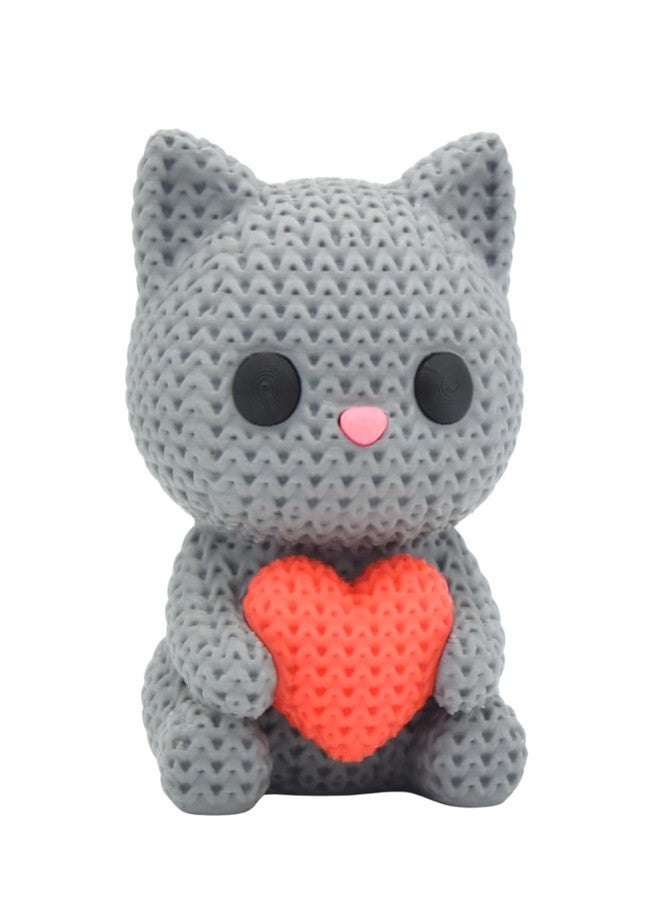 HICHISO Dilli Billi – Cute Love Cat Heart Decor | Romantic Desk & Shelf Showpiece for Couples | Eco-Friendly Polymer Figurine | Valentine’s Day, Anniversary, Girlfriend Boyfriend Gift | Instagrammable - Image 1